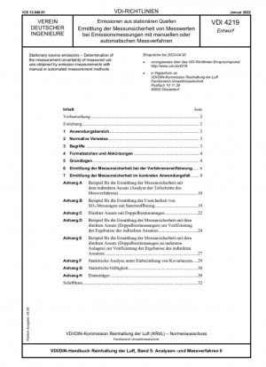 Emisiones de fuentes estacionarias: determinación de la incertidumbre de medición de los valores medidos obtenidos mediante mediciones de emisiones con métodos de medición manuales o automatizados