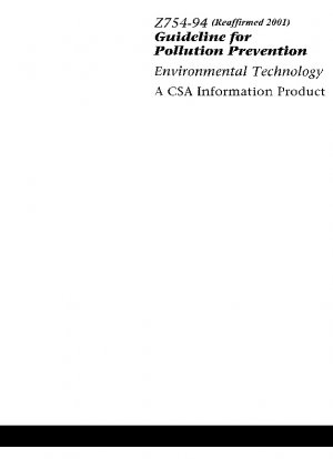 Directriz para la prevención de la contaminación, primera edición; Instrucción General nº 1
