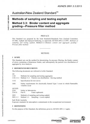 Métodos de muestreo y prueba de asfalto - Contenido de aglomerante y clasificación de agregados - Método de filtrado a presión