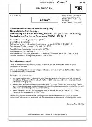 Especificación geométrica del producto (GPS) Tolerancias geométricas Tolerancias de forma, orientación, posicionamiento y deflexión (borrador)