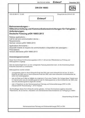 Aplicaciones ferroviarias - Solicitud de auxilio y dispositivo de comunicación - Requisitos para vehículos ferroviarios pesados