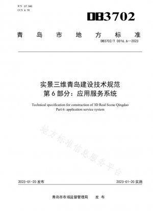 Escena real 3D Qingdao Construcción Especificación técnica Parte 6: Sistema de servicio de aplicación