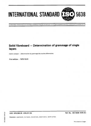 Tablero de fibras macizo; Determinación del gramaje de capas individuales.