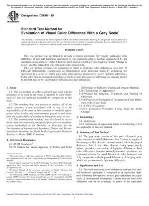 Método de prueba estándar para la evaluación de la diferencia visual de color con una escala de grises