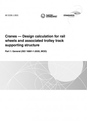 Grúas. Cálculo de diseño para ruedas de riel y estructura de soporte de vía de trole asociada, Parte 1: General (ISO 16881-1:2005, MOD)
