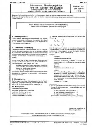 Proyección escénica; Proyección oblicua en pantallas planas, dibujos y nomogramas para uso en la práctica.