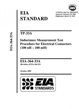 Procedimiento de prueba de medición de inductancia TP-33A para conectores eléctricos (100 nH – 100 mH)