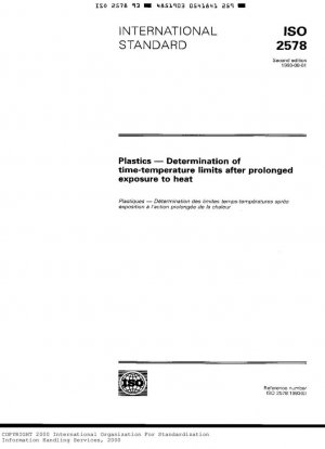 Plástica; determinación de los límites de tiempo-temperatura después de una exposición prolongada al calor