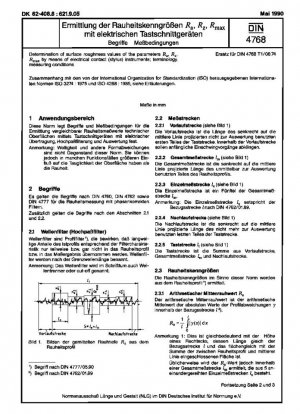 Método para determinar los parámetros de rugosidad superficial RR, RR y Rmax utilizando un instrumento de medición eléctrico: terminología, condiciones de medición