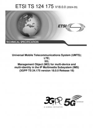 Sistema Universal de Telecomunicaciones Móviles (UMTS); LTE; 5G; Objeto de Gestión (MO) para múltiples dispositivos y múltiples identidades en el Subsistema Multimedia IP (IMS) (3GPP TS 24.175 versión 18.0.0 Release 18)