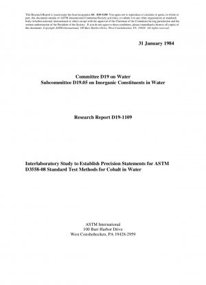 D3558-Métodos de prueba para cobalto en agua