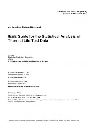 Guía IEEE para el análisis estadístico de datos de pruebas de vida térmica