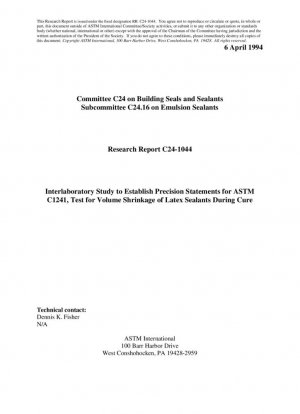 C1241-Método de prueba para la contracción del volumen de selladores de látex durante el curado