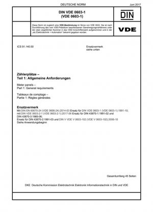 Zaehlerplaetze - Parte 1: Allgemeine Anforderungen