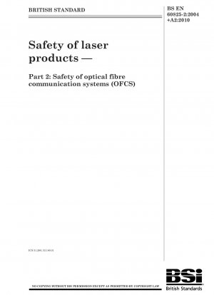 Seguridad de los productos láser. Seguridad de los sistemas de comunicación por fibra óptica (OFCS)