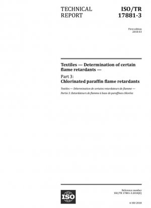 Textiles - Determinación de determinados retardantes de llama - Parte 3: Retardantes de llama de parafina clorada