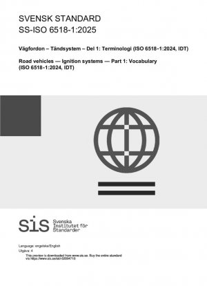 Vehículos de carretera — Sistemas de encendido — Parte 1: Vocabulario (ISO 6518-1:2024, IDT)