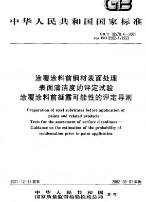 Preparación de sustratos de acero antes de la aplicación de pinturas y productos relacionados--Ensayos para la evaluación de la limpieza de superficies--Orientación sobre la estimación de la probabilidad de condensación antes de la aplicación de pintura