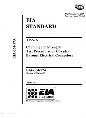 Procedimiento de prueba de resistencia del pasador de acoplamiento TP-57A para conectores eléctricos de bayoneta circular
