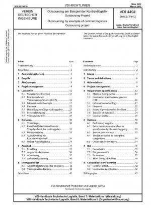 Subcontratación con el ejemplo de la logística por contrato - Proyecto de subcontratación
