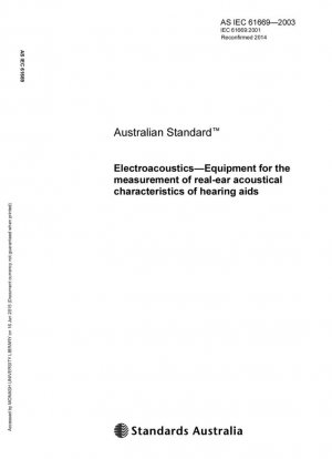 Electroacústica: equipo para la medición de las características acústicas de los audífonos en oído real.