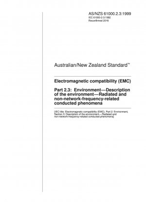 Compatibilidad electromagnética (CEM) - Medio ambiente - Descripción del entorno - Fenómenos radiados y conducidos no relacionados con la frecuencia de la red
