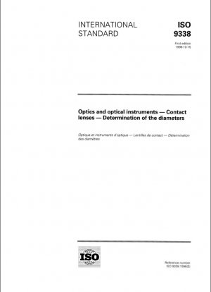 Óptica e instrumentos ópticos - Lentes de contacto - Determinación de los diámetros